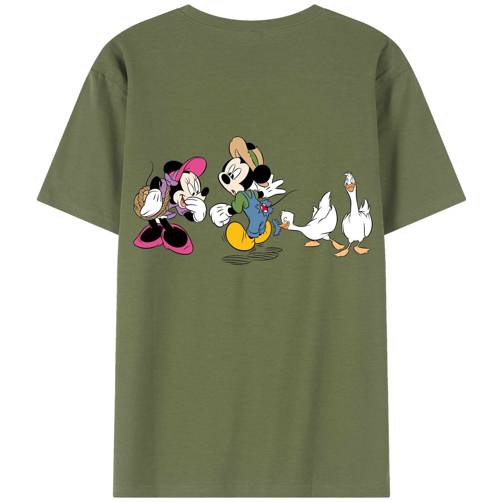 （画像用） ミッキーマウス Mickey Mouse 綿100％半袖Tシャツ（背面プリント）